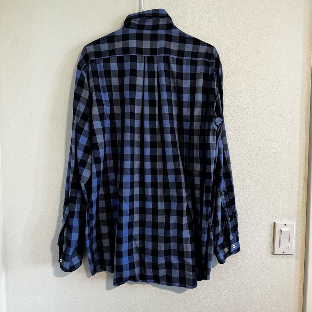 Southern Marsh Blue and Gray Checkered Long Sleeved Shirt Size L - Picture 5 of 5